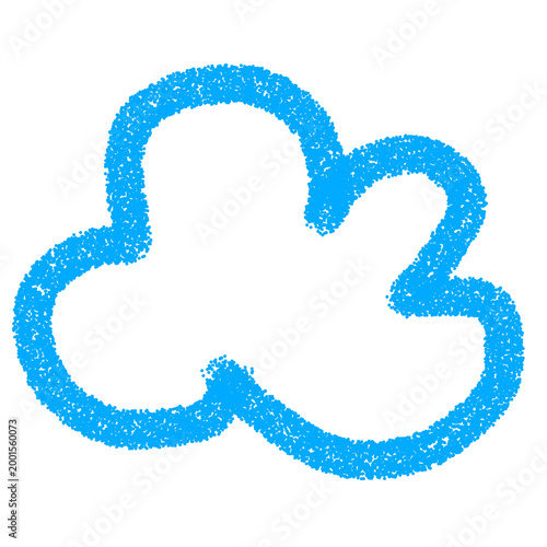 Cloud scribbles with crayons, doodle