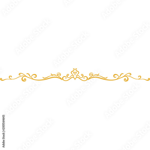 Elegant Gold Filigree Decorative Divider