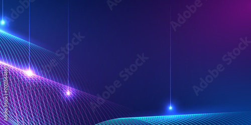 Abstract digital wave background. Technology virtual reality high-speed internet data future.