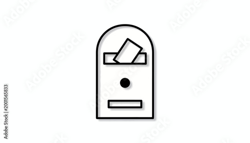 mailbox icon, mail box symbol, postal box sign, letter box