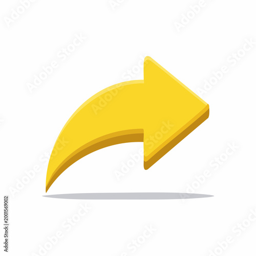 Yellow Share Icon with Shadow