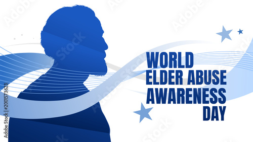 World elder abuse awareness day - banner, poster, background - vector illustration