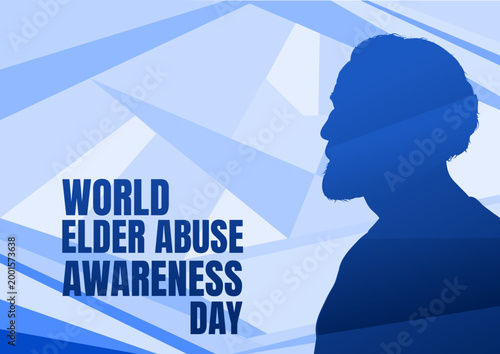 World elder abuse awareness day - banner, poster, background - vector illustration