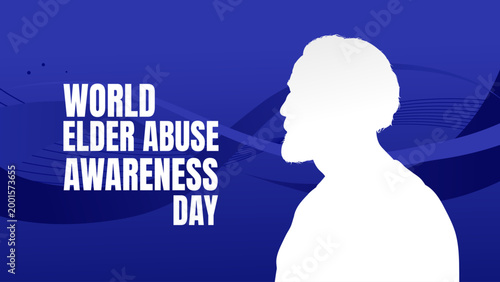 World elder abuse awareness day - banner, poster, background - vector illustration