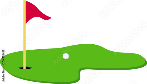 Golf Field Illustration