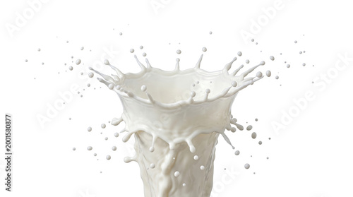 Detailed milk splash crown isolated on white