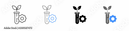 Genetic Engineering Technology and Biotechnology Innovation Icon Vector Illustration Editable