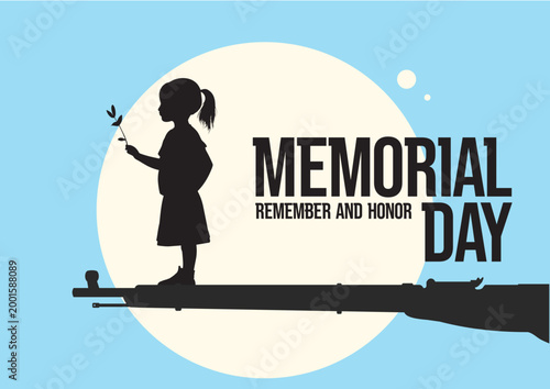 Memorial day - banner, poster, background - vector illustration