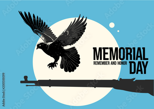 Memorial day - banner, poster, background - vector illustration