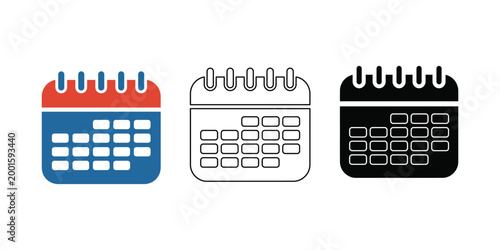 Event Schedule and Appointment Planning Vector Icons