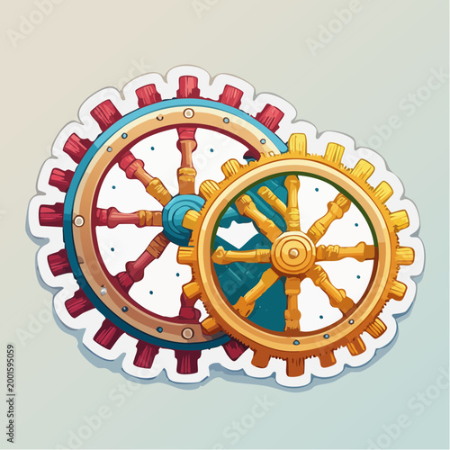 Steampunk Gears Illustration