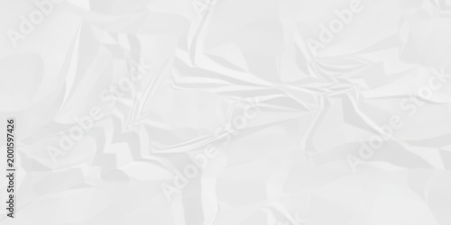 Crumple crushed white paper obsolete rumple craft design. wrinkle ripped cardboard crumple aged closeup recycled document grunge paper background.