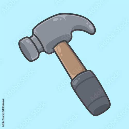 Hammer Illustration for icon, sticker and other uses