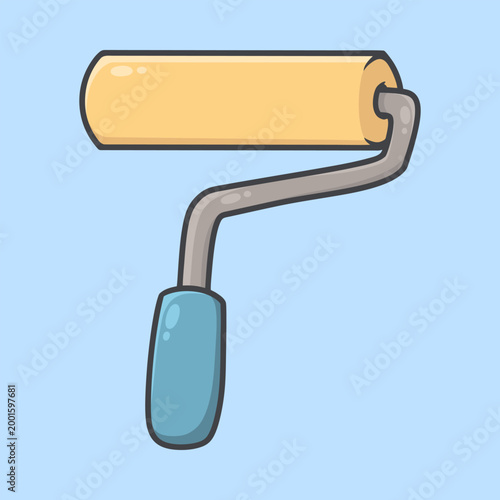 Paint Roller Illustration for icon, sticker and other uses