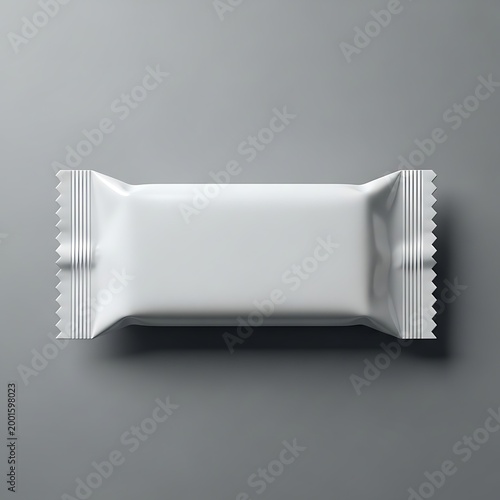 Plain rectangular snack wrapper displayed against a neutral background