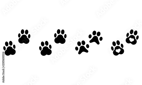 Set Of Animal Paw Print Icon, Simple Icon Vector Design, best used for presentation, application, web and banner