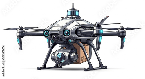 Autonomous Logistics Drone Isolated Design