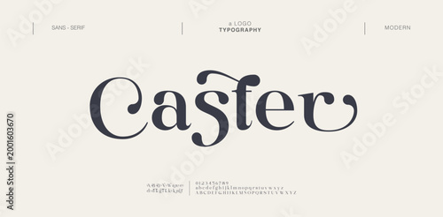 Caster, Luxury classic wedding serif font decorative vintage retro. Creative vector illustration 