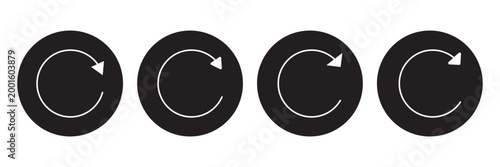 Refresh icon logo design. Reload sign and symbol. Update icon.