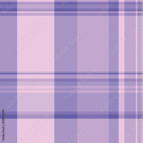 String check pattern seamless, old vector fabric background. Printout texture plaid textile tartan in light and indigo colors.
