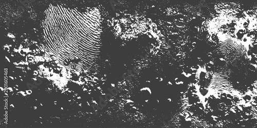 Abstract Grunge Texture with Fingerprint Patterns and Distressed White Speckles on Dark Grey Vector