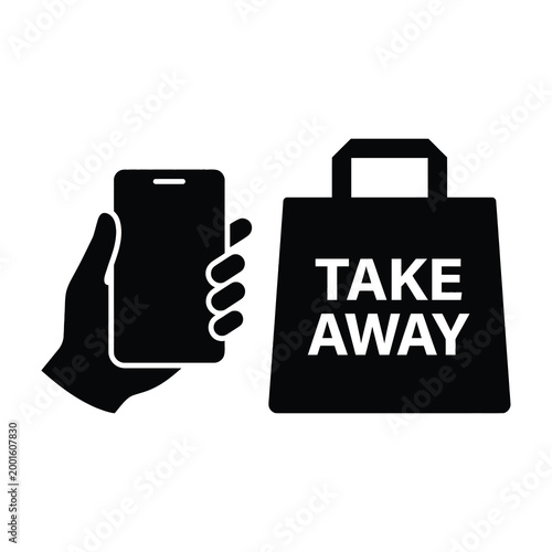 Take away food order on mobile phone