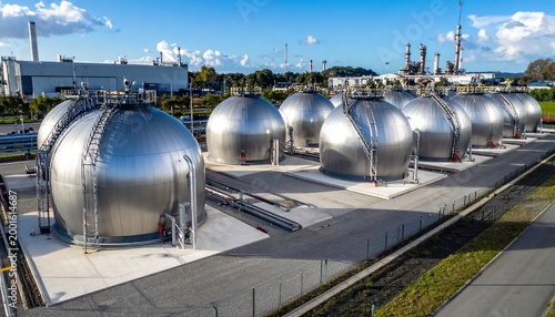 oil storage tanks in factory
