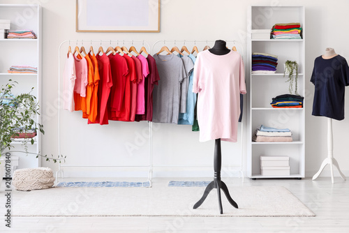 Rack and mannequin with col...