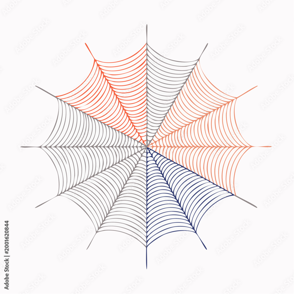 Fototapeta premium Abstract Spider Web Design with Gradient Colors