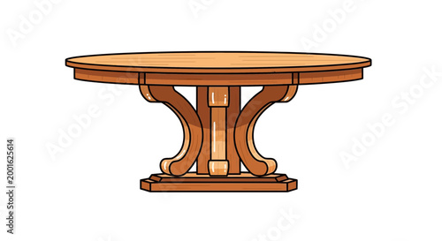 Classic Wooden Round Dining Table