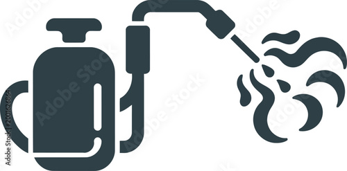 Pressure washer icon high pressure cleaning equipment illustration