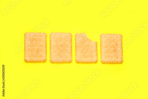 Row of tasty sweet cookies ...