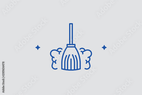 Dust allergy line icon for identifying household allergens and cleaning sensitivities. Hygiene-focused vector illustration for home cleaning services and air purifier product catalogs.