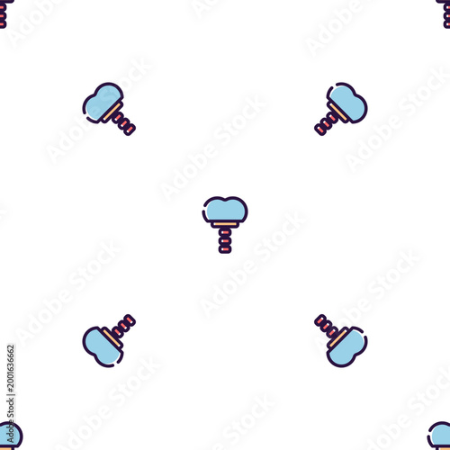 Dental tooth icon pattern isolated on transparent background