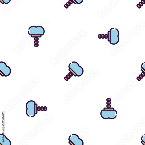 Dental tool icon pattern isolated on transparent background for graphic design