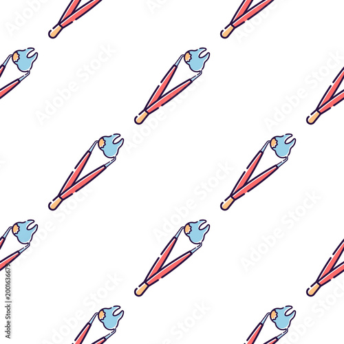 Dental pliers tool isolated on transparent background for medical use