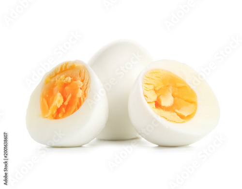 Tasty boiled chicken eggs i...
