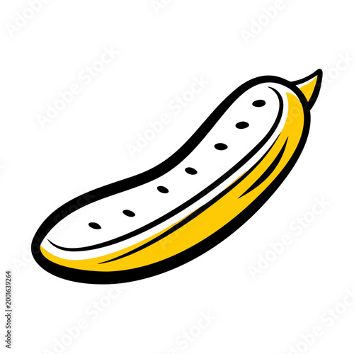 Minimalist Banana Fruit Vector Icon
