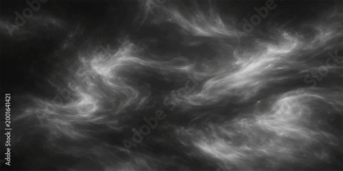 A dramatic, dark, and cloudy abstract background with a smoky texture, evokes an artistic impression of smoke or waves. 