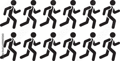 Runners in a Race: A dynamic illustration depicting a multitude of runners in full stride, capturing the essence of motion and competition.