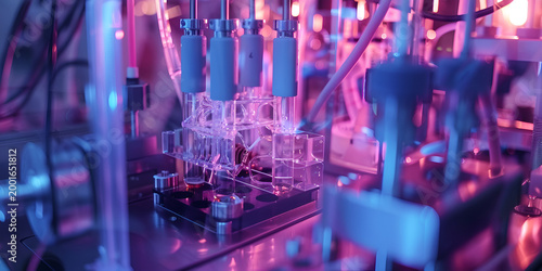  Advanced Biotech Laboratory Automation Setup | Precision Microfluidic Device Operation | Scientific Research with High-Tech Lab Equipment