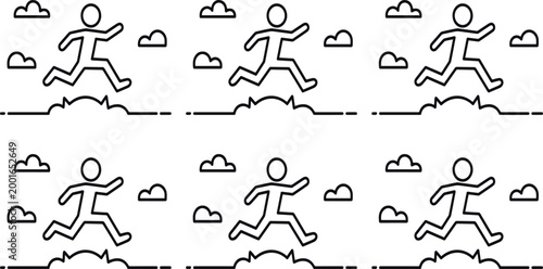 Overcoming Hurdles: A visual representation of perseverance, determination, and success as a figure jumps over a barrier, with the metaphor of overcoming obstacles.