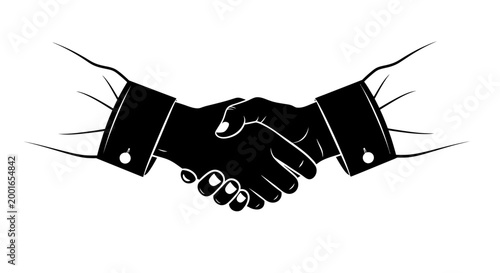 Handshake, business partnership, agreement, collaboration, deal concept, vector icon May day, EPS