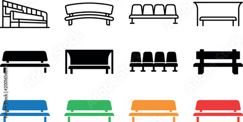 Stadium seating vector illustration football championship 2026 design elements