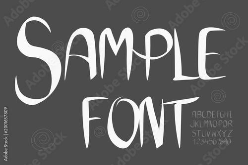 Creative alphabet fonts and number set, upper case, Typography  logo creative font.  vector illustration