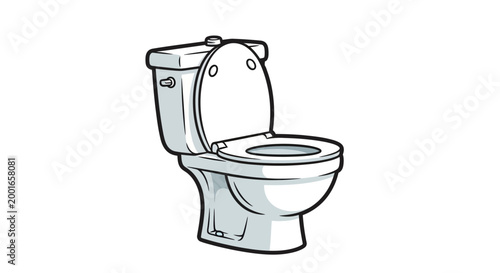 Modern Toilet Bowl Illustration