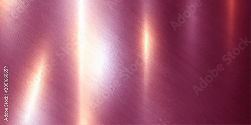 A close-up view of lustrous red-violet metallic surface, showing an artistic and professional appearance with bright linear reflections. 