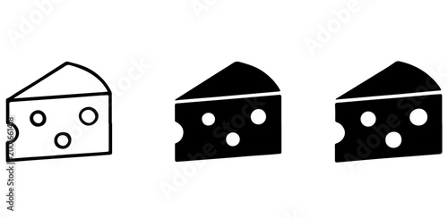 Cheese wedges with holes cheese slices black