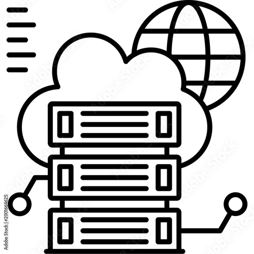 Hosting Icon Vector Element