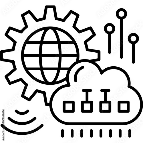 Cloud Computing Icon Vector Element